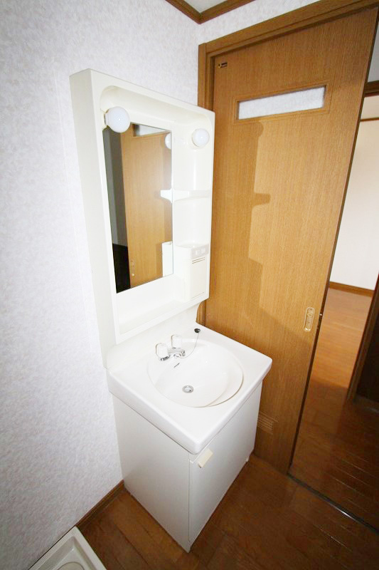 Washroom. With basin dressing room