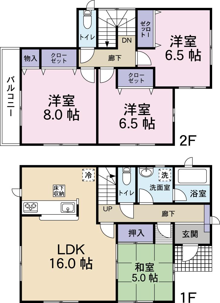 Floor plan. 28.8 million yen, 4LDK, Land area 175.81 sq m , Building area 98.82 sq m Mato