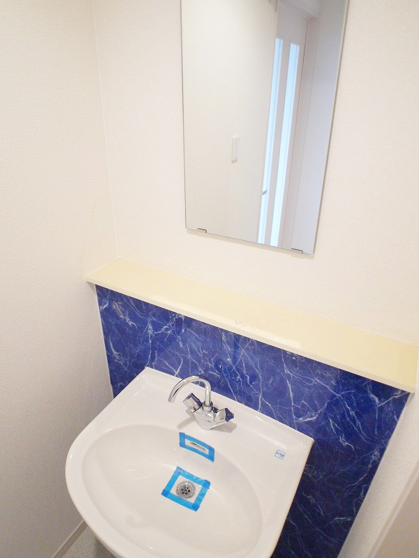 Washroom. Stylish design washbasin