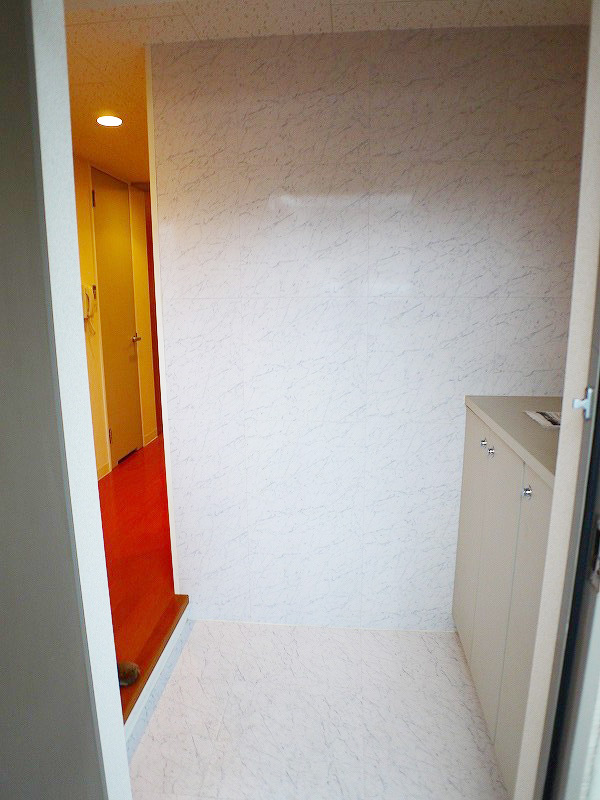 Entrance. There is also a cupboard is a wide entrance