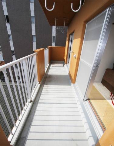 Balcony. Facing south in the day good