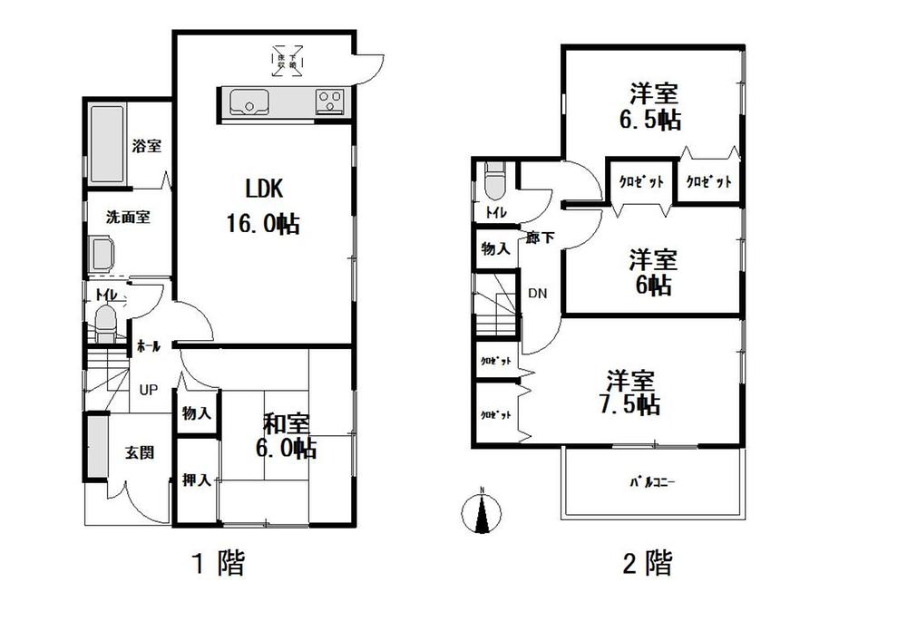 Floor plan. (7 Building), Price 27,800,000 yen, 4LDK, Land area 136.3 sq m , Building area 98.01 sq m