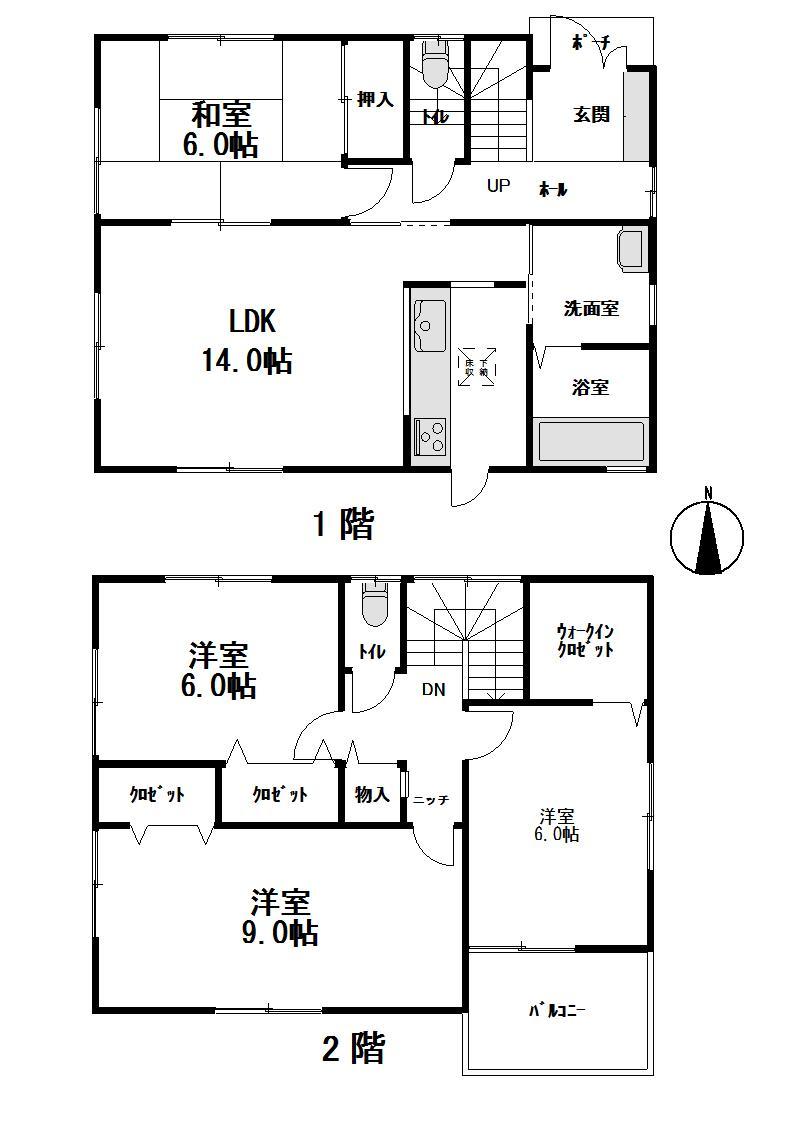 Floor plan. (1 Building), Price 26,800,000 yen, 4LDK, Land area 125.5 sq m , Building area 98.82 sq m