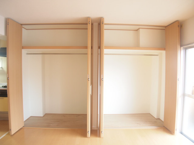 Receipt. Wall one side large closet. 