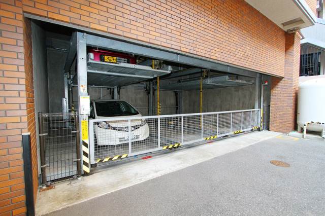 Parking lot. There are multi-storey car park