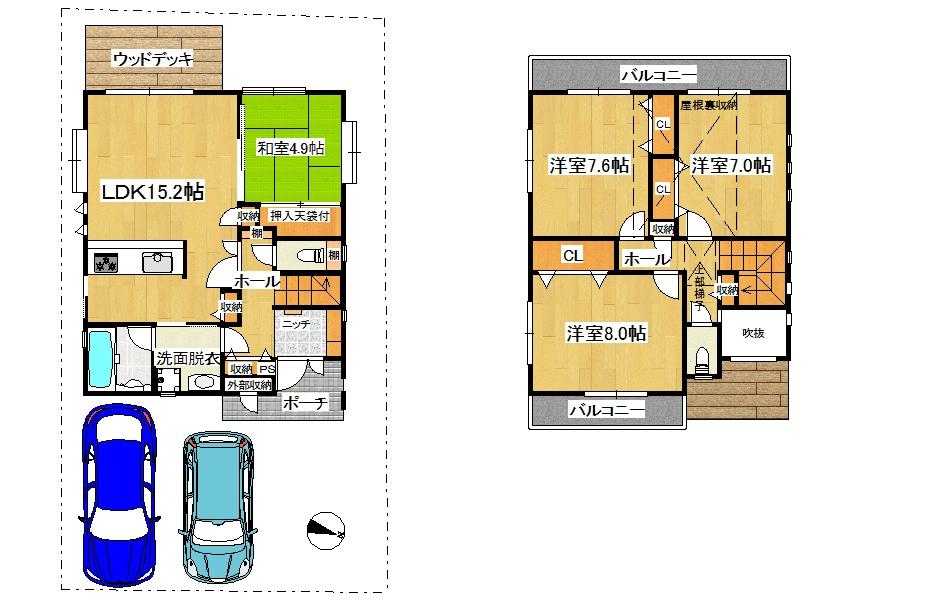 Floor plan. (B No. land), Price 31,980,000 yen, 4LDK+S, Land area 131.16 sq m , Building area 102.48 sq m
