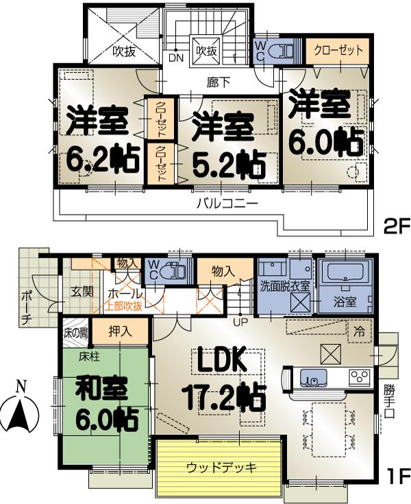 Floor plan. 26.5 million yen, 4LDK, Land area 140 sq m , Building area 100.7 sq m