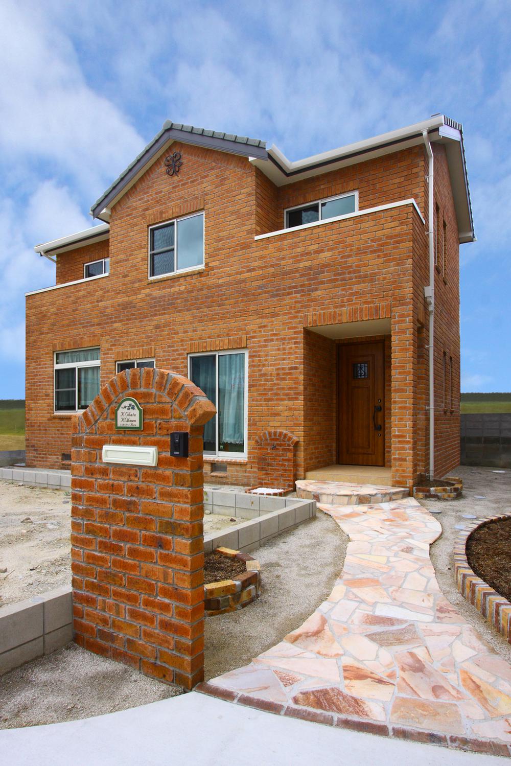 Building plan example (exterior photos).  ◆ Brickwork of the house ◆ Appearance is a picture