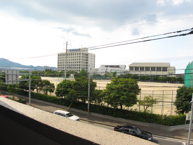 View. Front of the university