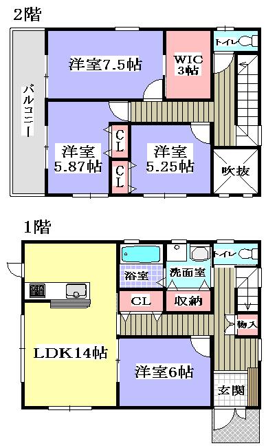 Floor plan. 29,980,000 yen, 4LDK, Land area 155.85 sq m , Building area 110.13 sq m
