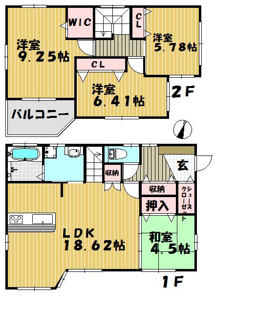 Floor plan. (Building 2), Price 27,800,000 yen, 4LDK, Land area 165.3 sq m , Building area 103.71 sq m