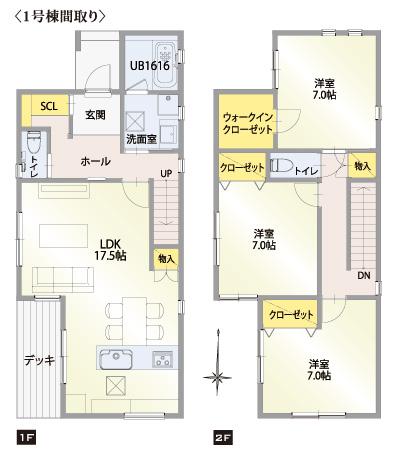 Floor plan. 46,400,000 yen, 3LDK + S (storeroom), Land area 99.45 sq m , Building area 99.36 sq m