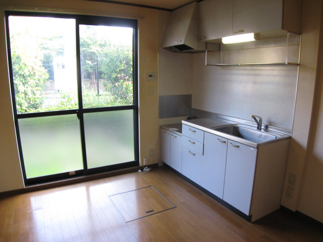 Kitchen. Bright kitchen that enters through the window of the light