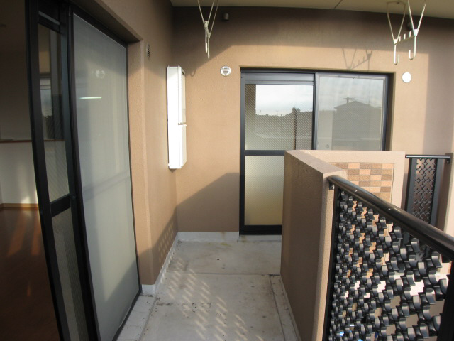 Balcony. L-shaped balcony. Spacious.