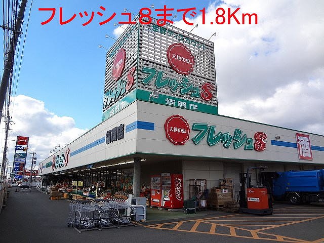 Supermarket. Fresh 8 to (super) 1800m