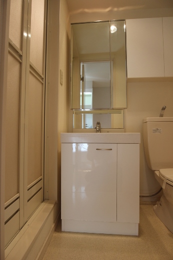 Entrance. Independent wash basin