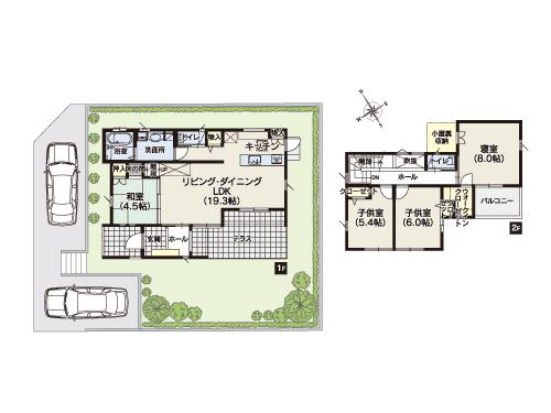 Floor plan. 8 Gochi a living airy spacious is living !!