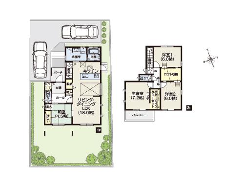 Floor plan. 8 Gochi a living airy spacious is living !!