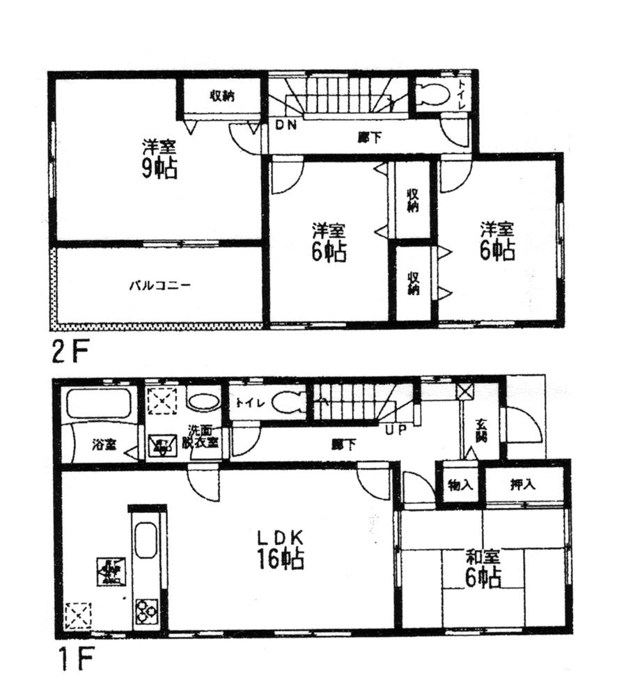 Floor plan. (6 Building), Price 22,480,000 yen, 4LDK, Land area 172.76 sq m , Building area 105.15 sq m