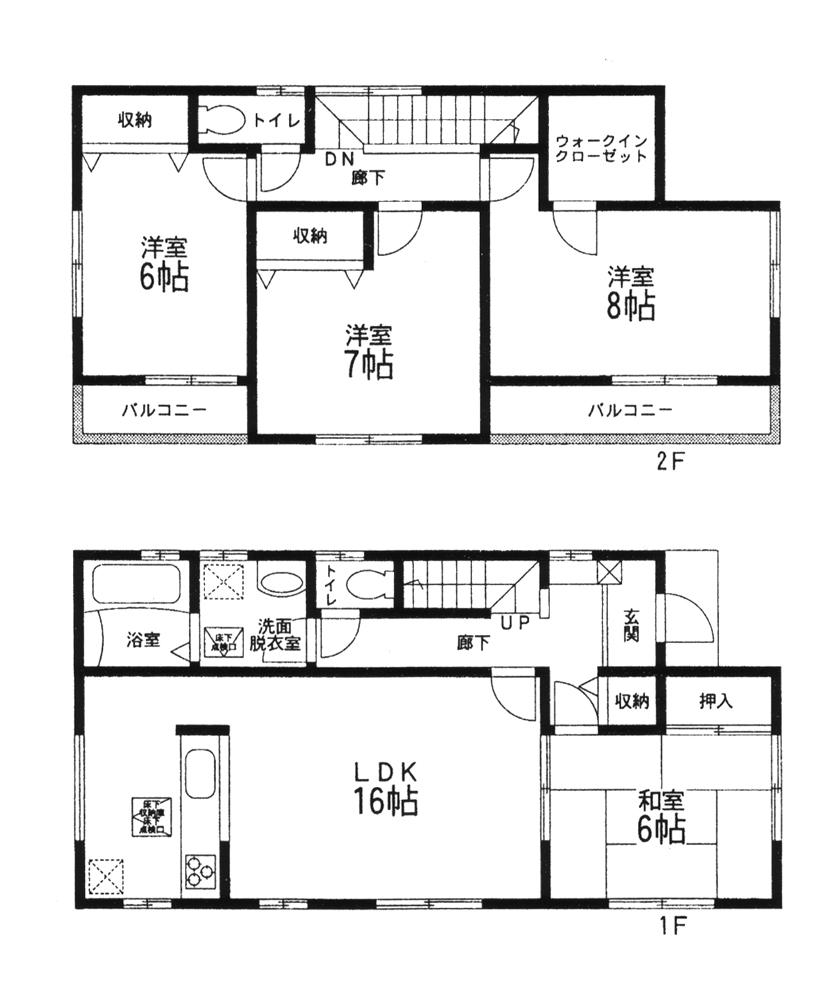 Floor plan. (7 Building), Price 22,480,000 yen, 4LDK+S, Land area 184.76 sq m , Building area 105.99 sq m