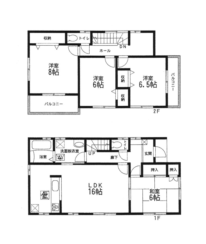 Floor plan. (8 Building), Price 22,980,000 yen, 4LDK, Land area 175.88 sq m , Building area 105.99 sq m