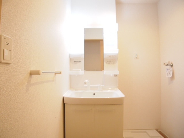 Washroom. Also a refreshing morning of preparation in the bright washroom.