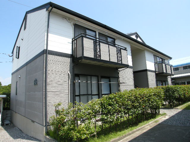 Building appearance. Because the south-facing balcony day is good.