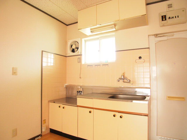 Kitchen. The kitchen is plenty of storage.