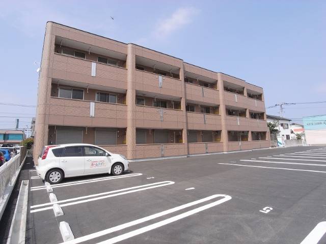 Building appearance. Facing south in sunny