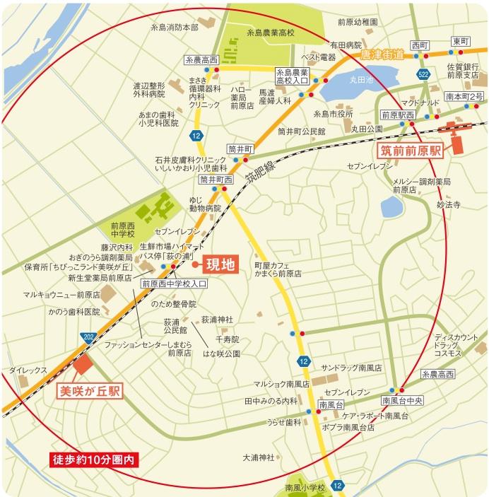 Local guide map. JR ・ Guests arriving by bus will pick you up.