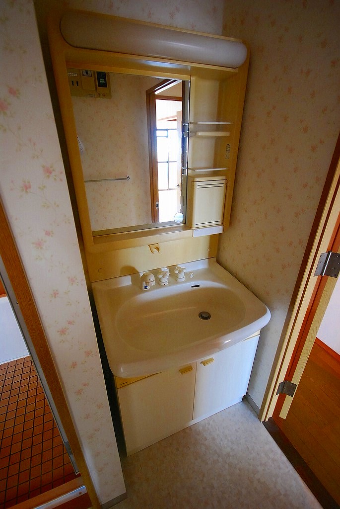 Washroom. Wide wash basin