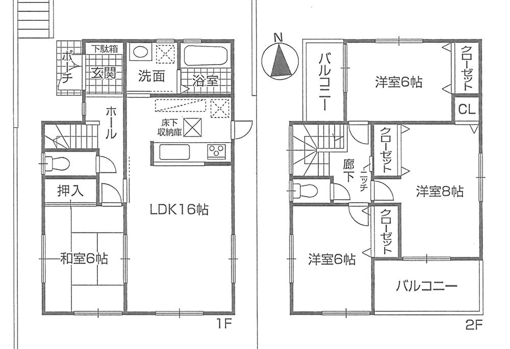 Floor plan. 25,800,000 yen, 4LDK, Land area 181 sq m , Building area 98.41 sq m