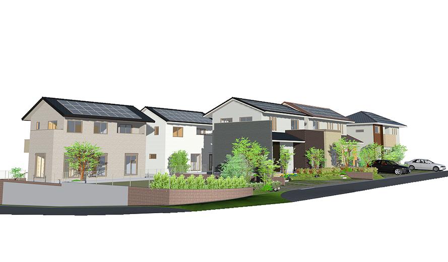 Building plan example (Perth ・ appearance). Streetscape complete image Perth