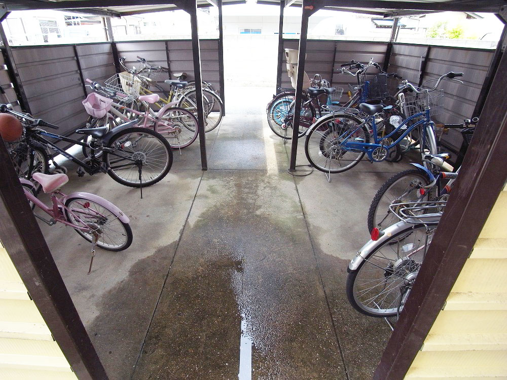 Other common areas. There are bicycle parking on site