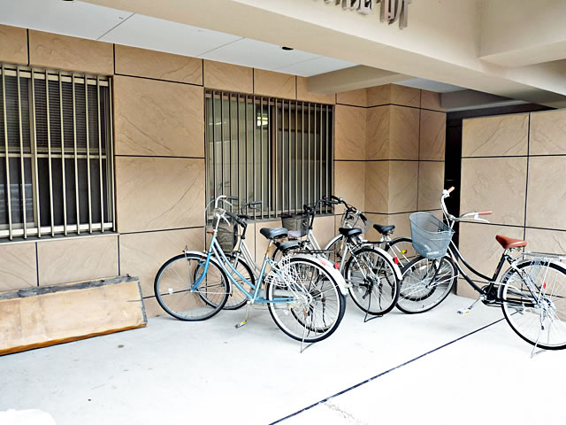 Parking lot. Bicycle-parking space