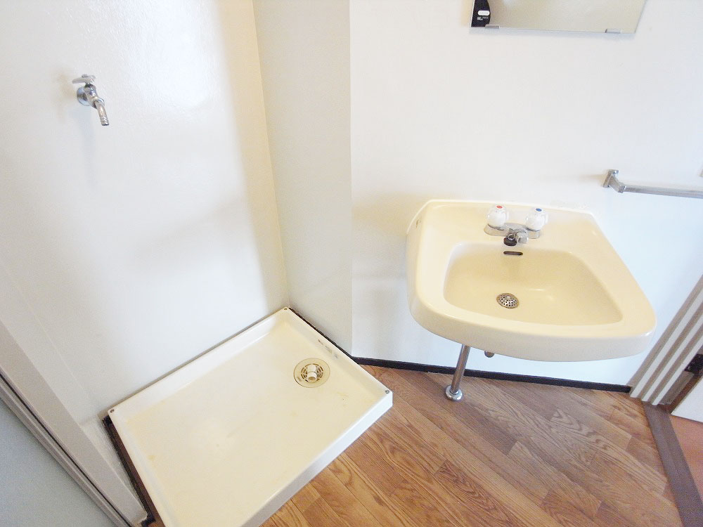 Washroom. Basin dressing room of the washing machine yard and set