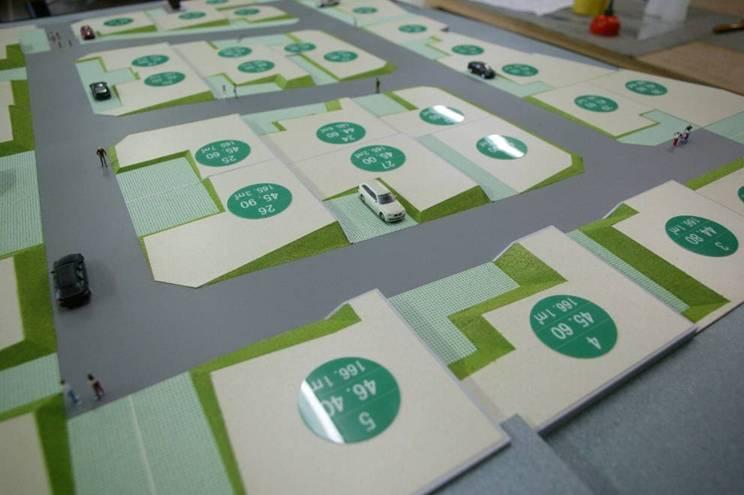 Construction completion expected view. Lots and Rendering model