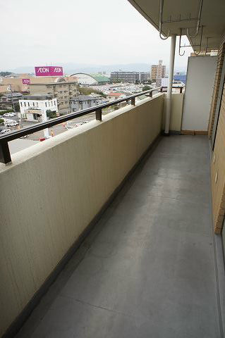 Balcony. Balcony is also wide. 