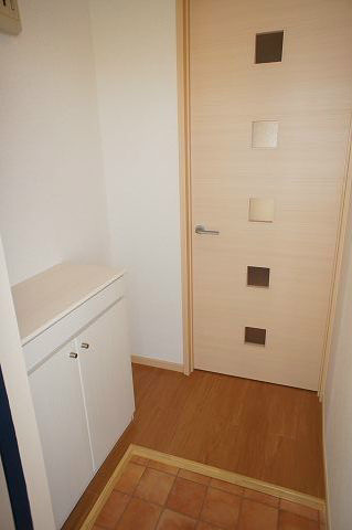 Entrance. It is also a cute entrance door.