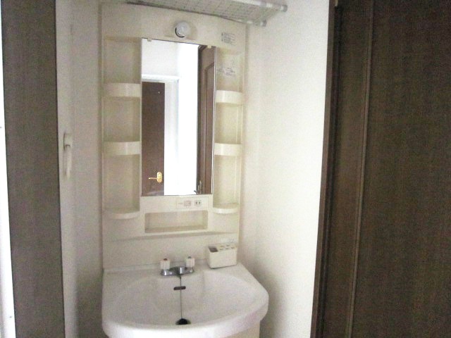 Washroom. Woman to be happy independent basin