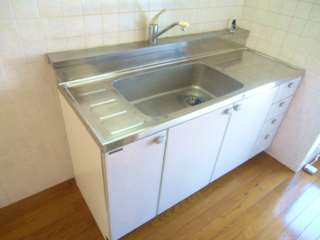 Kitchen. It is spread kitchen