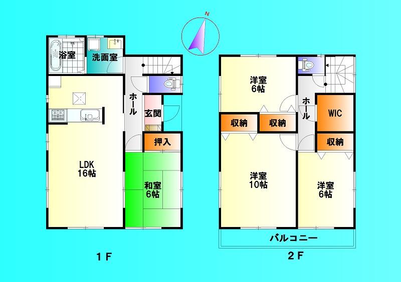 Floor plan. 28,980,000 yen, 4LDK, Land area 178.72 sq m , Building area 105.99 sq m relatively popular is a high floor plan (^_^) / Living and Japanese-style room is a place that can be used To spacious to release a is usually Tsuzukiai, Has gained support from people of all ages! (^^)!