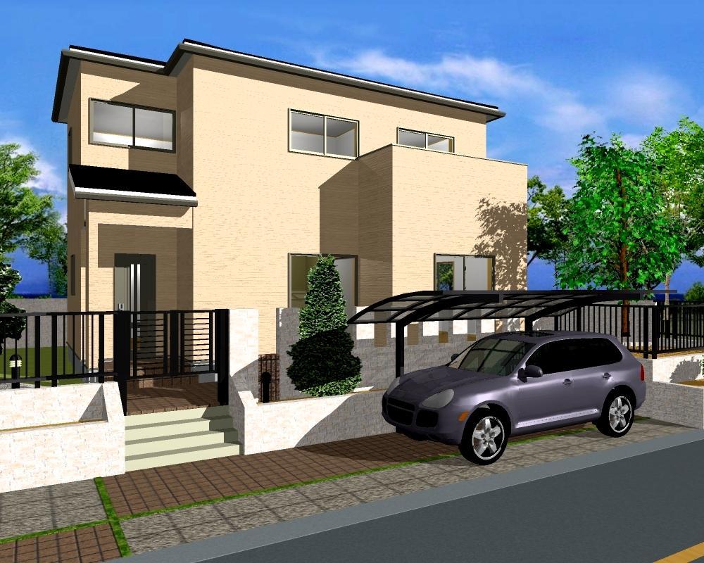 Building plan example (exterior photos). Building area 99.37 sq m