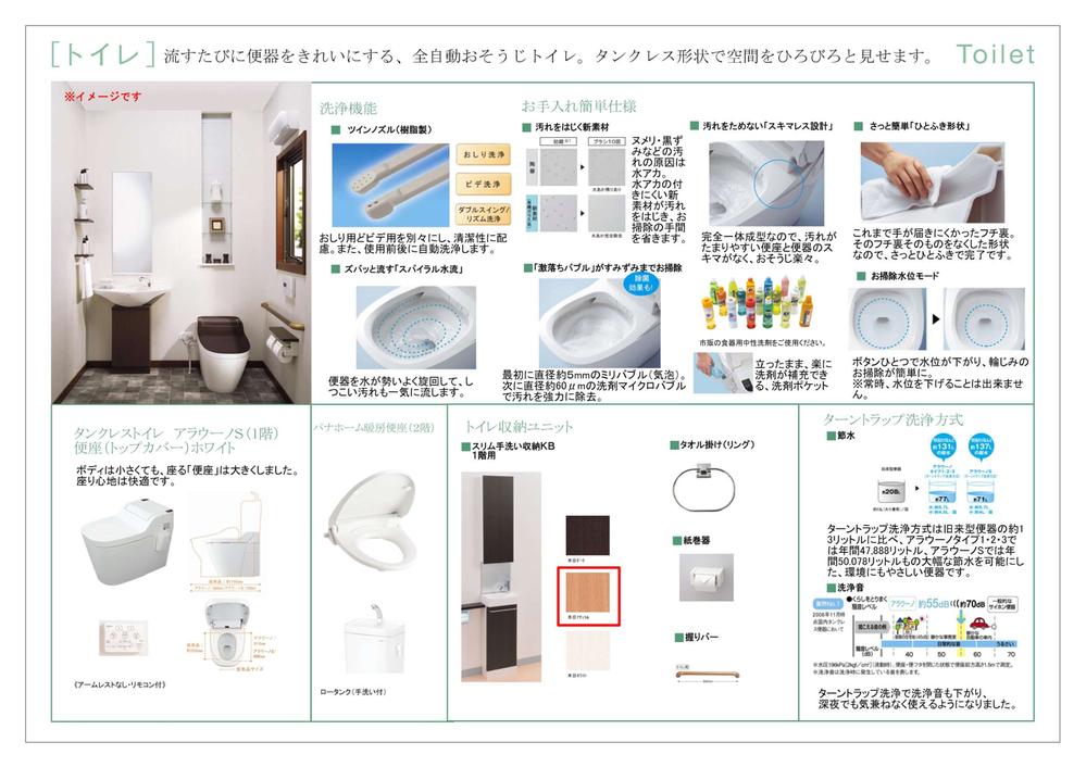 Toilet. To clean the toilet every time the flow, Fully automatic strike same toilet "La Uno S".