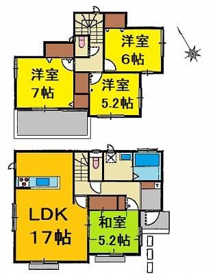 Floor plan. 23.8 million yen, 4LDK, Land area 262.91 sq m , Building area 98.12 sq m