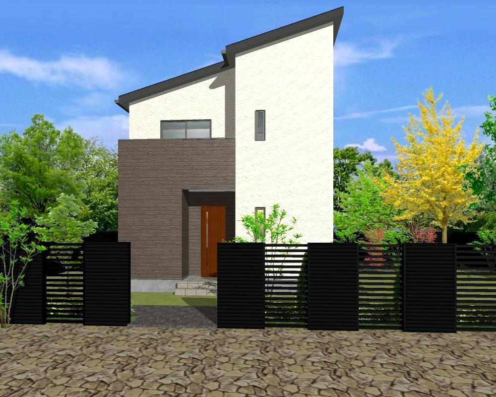 Building plan example (exterior photos). Building area 105.98 sq m