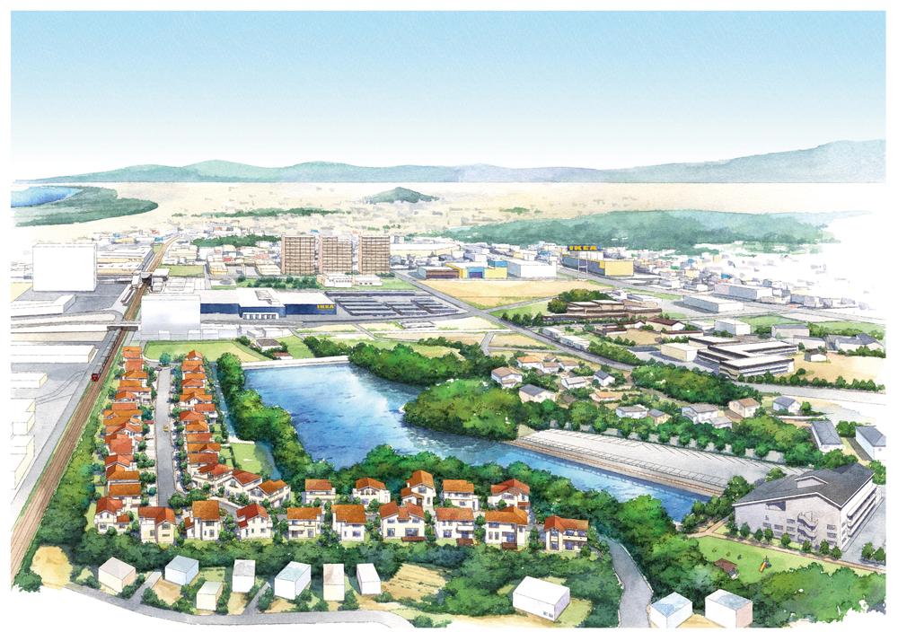 Construction completion expected view. 6-minute walk from the construction completion expected view JR Shingu Central Station. JR Shingu central area to further increase the vitality.