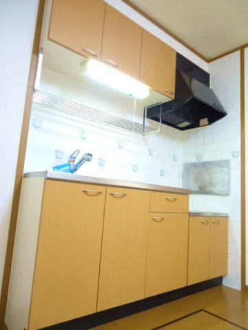 Kitchen. It comes with a range hood