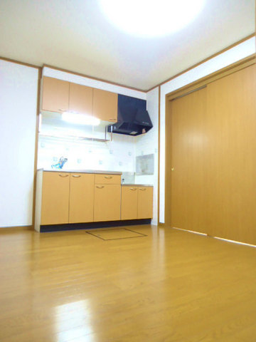 Living and room. Open the door you can also LDK