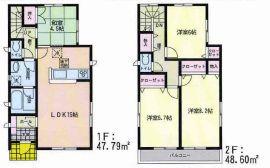 Floor plan. 15.8 million yen, 4LDK, Land area 153.95 sq m , Building area 96.39 sq m ◆ ◆ Face-to-face kitchen with family and communication while the cuisine can be taken!